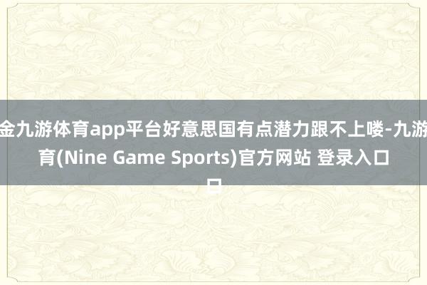 现金九游体育app平台好意思国有点潜力跟不上喽-九游体育(Nine Game Sports)官方网站 登录入口