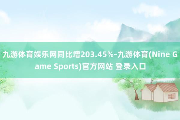 九游体育娱乐网同比增203.45%-九游体育(Nine Game Sports)官方网站 登录入口